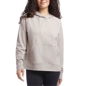 Danskin Melange Hoodie Pullover Kangaroo Pocket Beige Women’s Large